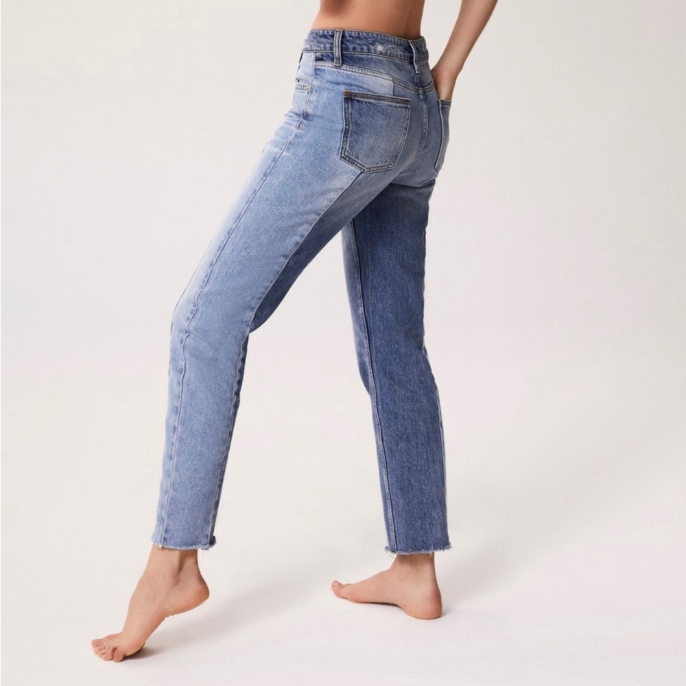 BDG High-Rise Straight + Narrow Jean - Two-Tone Denim